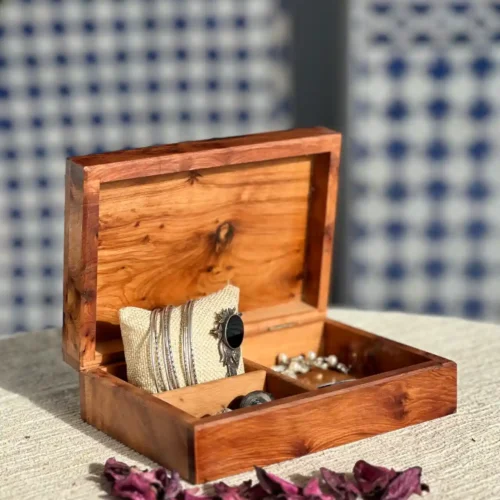 Handmade Thuya Burl Wood Jewelry Box, Jewelry Organizer, Keepsake Box, Decorative Storage Box for Women, Jewelry Boxes