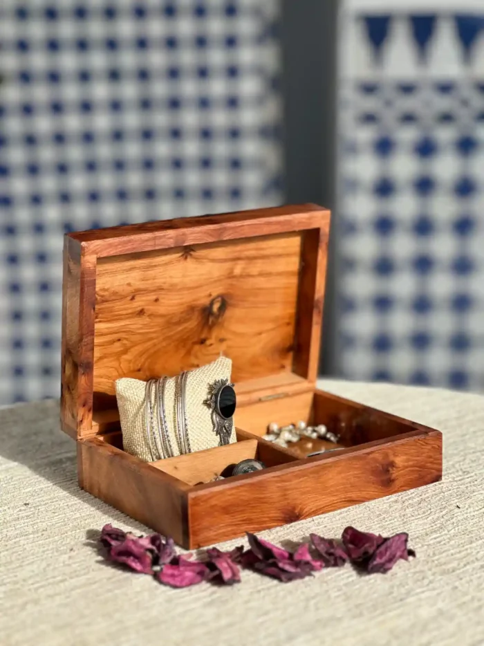 Handmade Thuya Burl Wood Jewelry Box, Jewelry Organizer, Keepsake Box, Decorative Storage Box for Women, Jewelry Boxes - Image 3