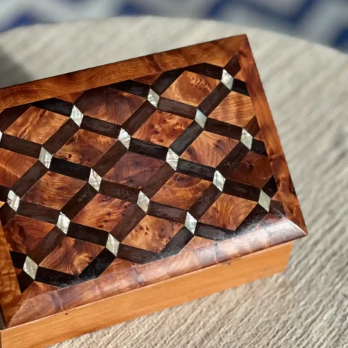 Handmade Thuya Burl Wood Jewelry Box, Jewelry Organizer, Keepsake Box, Decorative Storage Box for Women, Jewelry Boxes