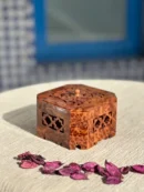 Unique Moroccan Handmade Thuya Wooden jewelry Box ONE Level Storage