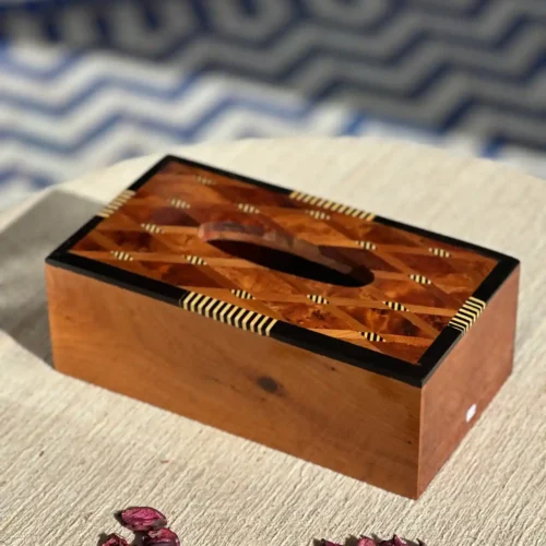 Handcrafted Thuya Wood Tissue Box Elegance for Any Space