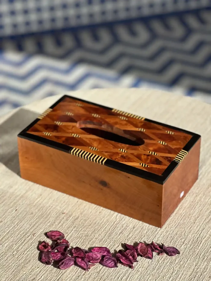 Handcrafted Thuya Wood Tissue Box Elegance for Any Space - Image 2