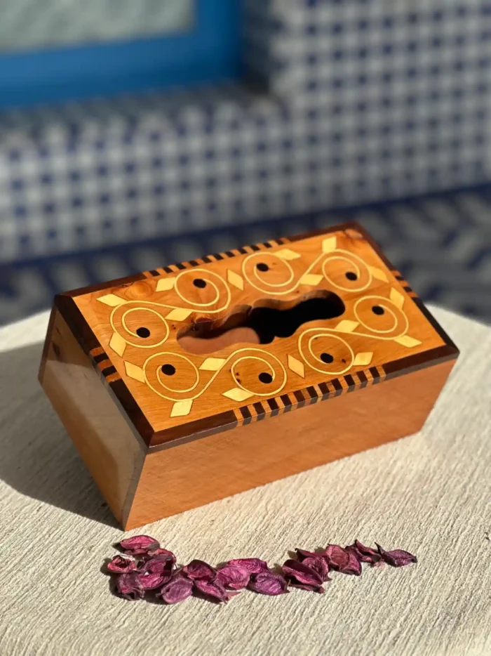 Tissue box made of Thuya wood New box Tissue box in office, cars and dormitory_box handmade morocco box in car box tissue