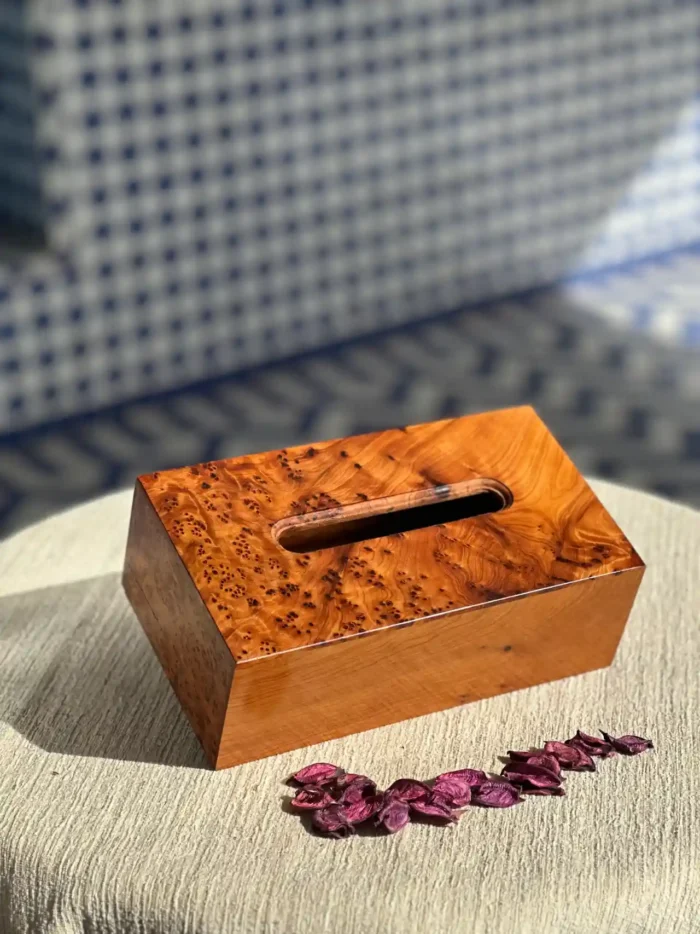 Unique Handmade Moroccan Decoration, Luxurious Thuya Wood Tissue Box, Moroccan Decor, Paper Tissue Box for Car - Image 2