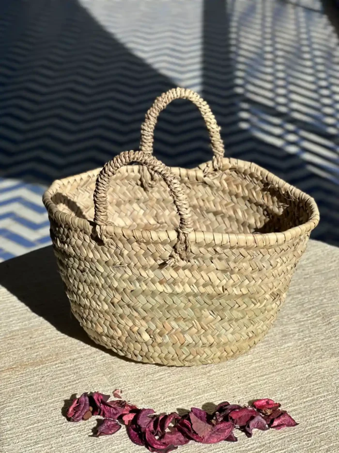 Lot de 2 Paniers 100% Naturels en Doum – L’Authenticité Multipliée