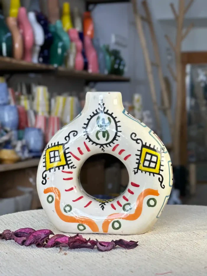 Set of Three Ceramic Vases – Nordic Style with a Moroccan Touch