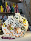 Set of Three Ceramic Vases – Nordic Style with a Moroccan Touch