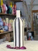 Vase en Céramique Fait Main – L’Élégance des Rayures Marinières