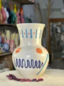 Large Flower Vase with Unique Touches – Swiri, Amazigh, and Eye 🌸✨