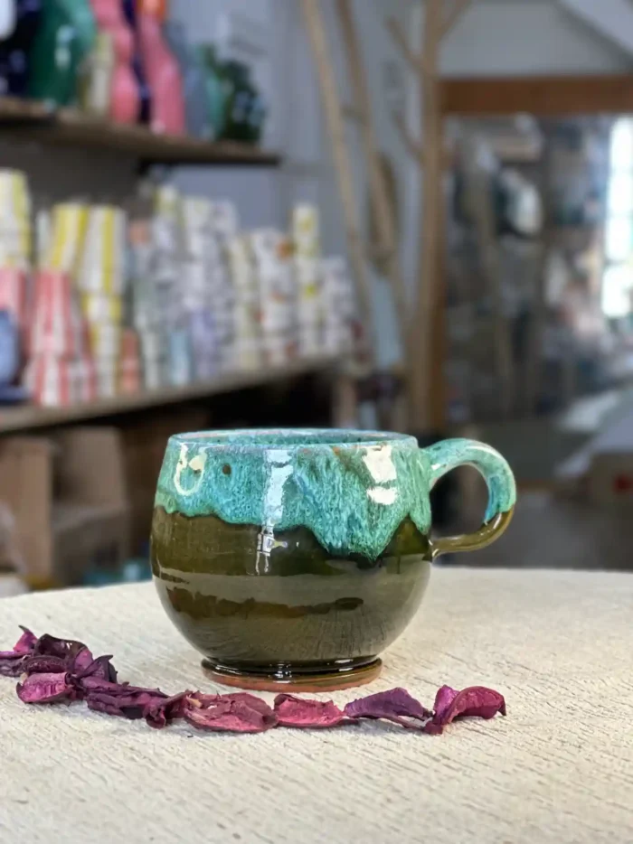 Set of 2 Handcrafted Ceramic Mugs – Unique Designs - Image 2