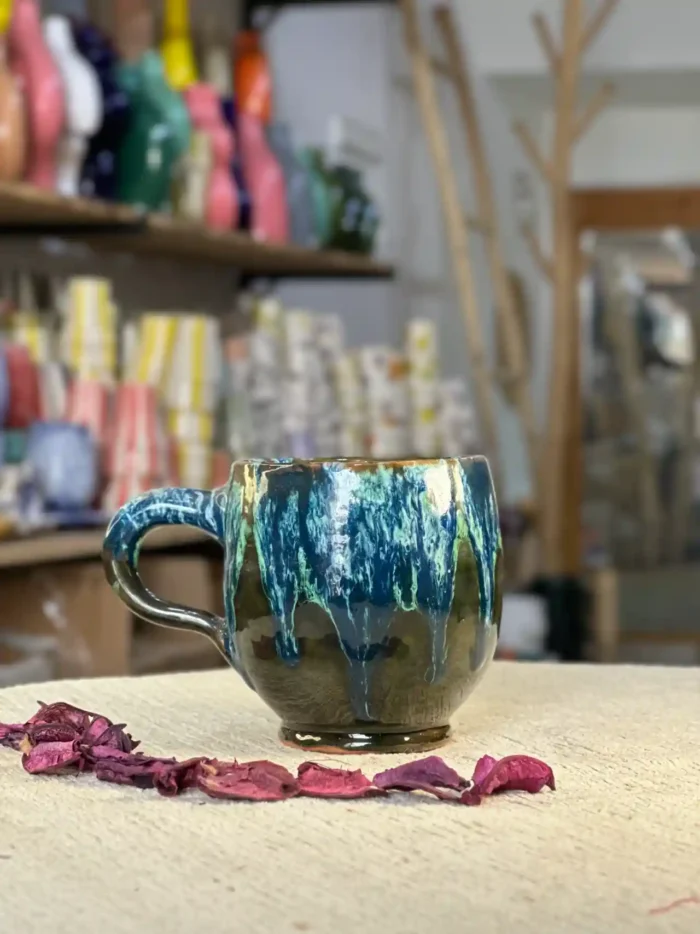 Set of 2 Handcrafted Ceramic Mugs – Unique Designs - Image 4