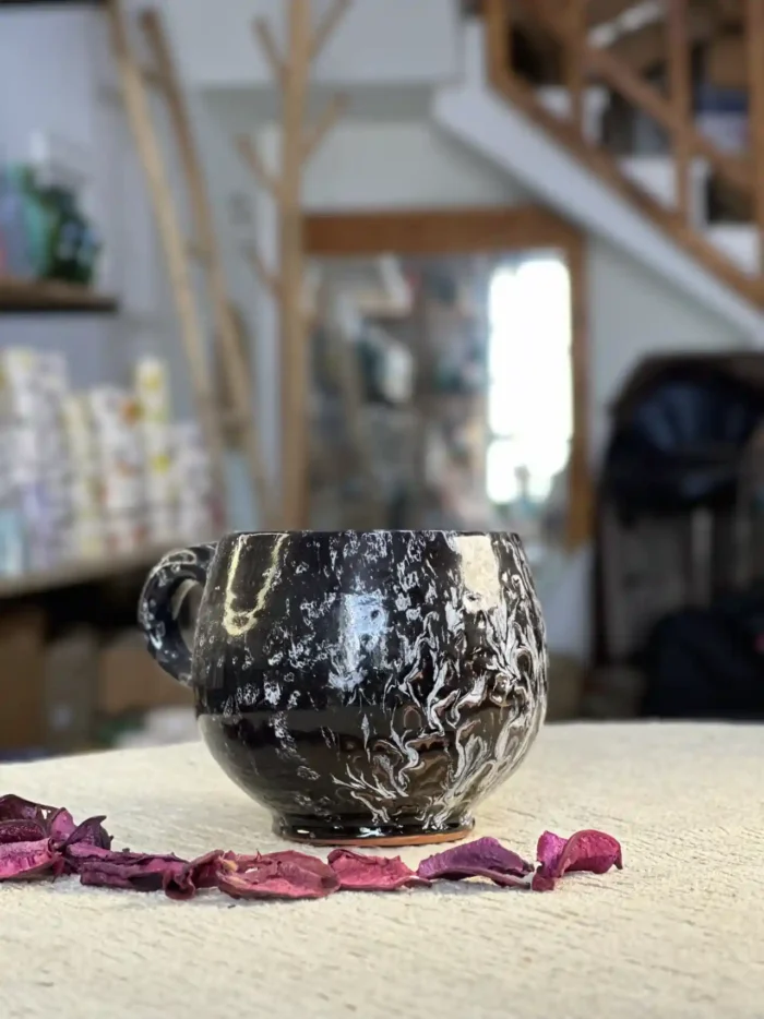 Set of 2 Handcrafted Ceramic Mugs – Unique Designs - Image 9