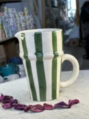 Striped Ceramic Mug – A Sensory Journey with Every Sip