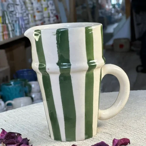 Striped Ceramic Mug – A Sensory Journey with Every Sip