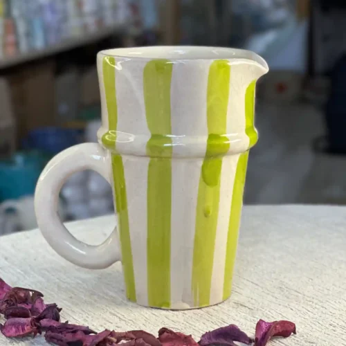 Striped Ceramic Mug – A Sensory Journey with Every Sip