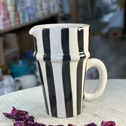 Striped Ceramic Mug – A Sensory Journey with Every Sip