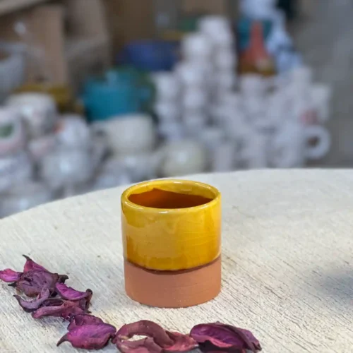 Set of 6 Handcrafted Ceramic Cups – Elegance and Authenticity at Your Table