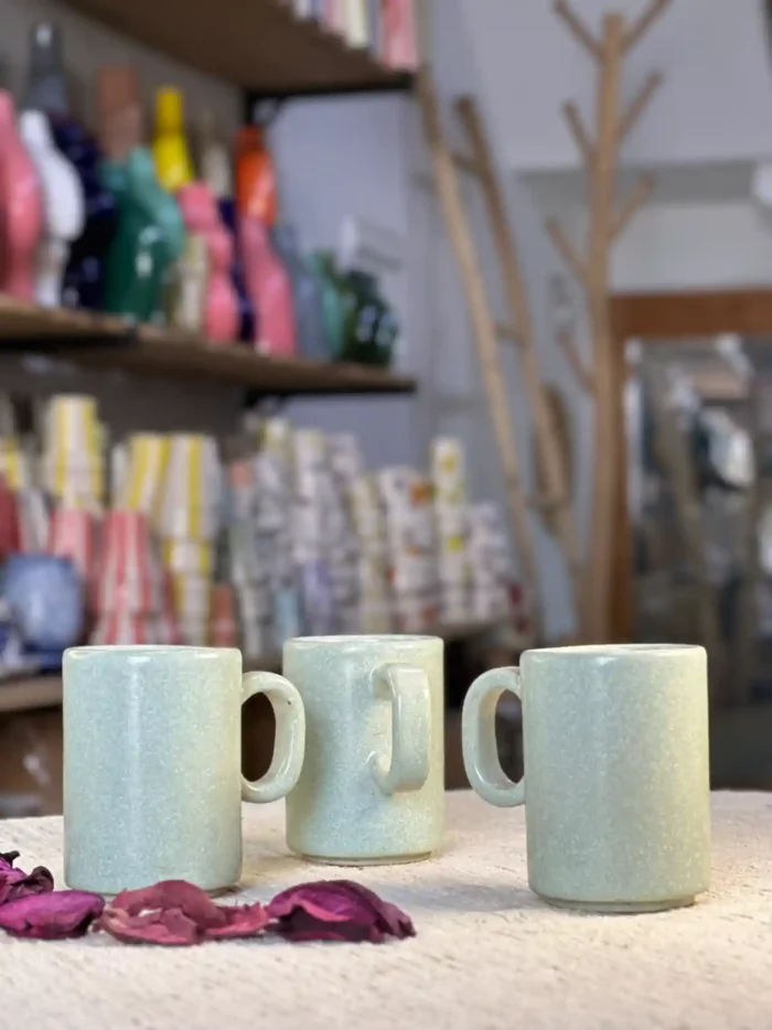 Set of 3 Ceramic Cups – Simplicity and Elegance in Color - Image 2