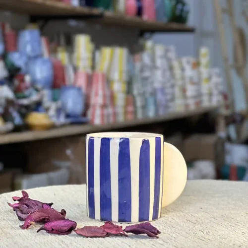 Set of 6 Striped Glasses – The Authentic Craft of Essaouira