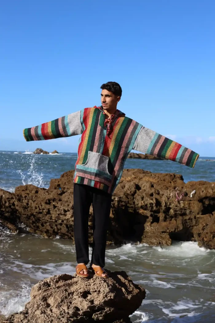 Multicolored Moroccan Jacket – A Fusion of Tradition and Modernity - Image 2