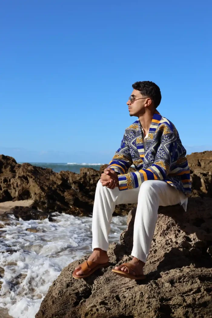 Moroccan Jacket for Men in Blue – The Soul of Essaouira - Image 4