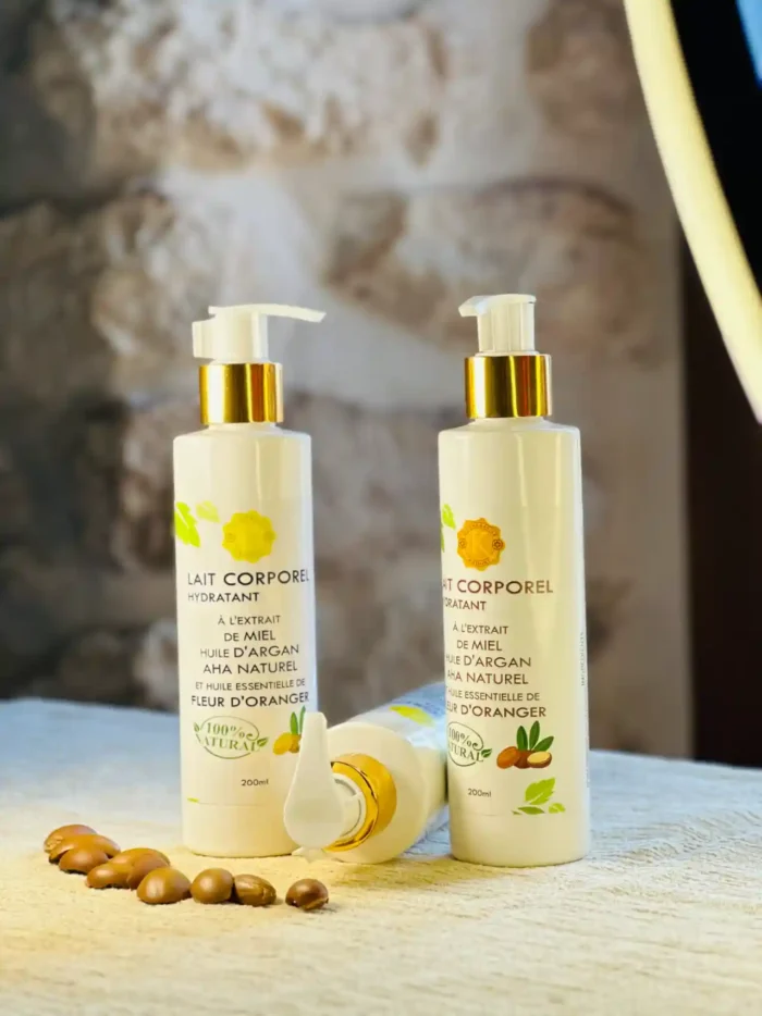 Moisturizing Body Lotion – Honey, Argan Oil & Orange Blossom – 100% Natural – Pack of 3 (200 ml)