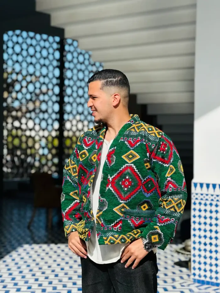 Moroccan Jacket for Men in Green – The Harmony of Tradition - Image 4