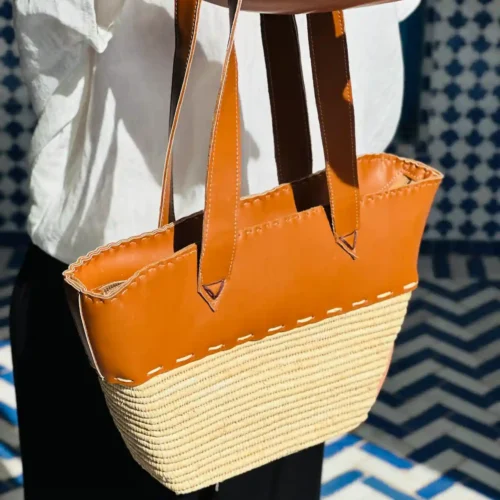 Raffia Bag with Leather Touch – Your Everyday Outdoor Essential